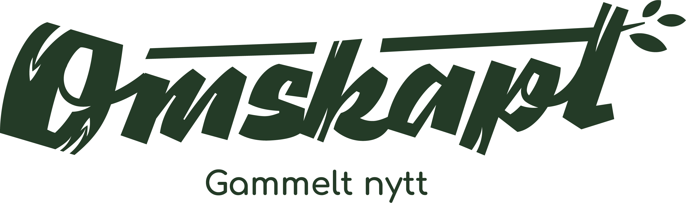 Omskapt-logoen i grønt